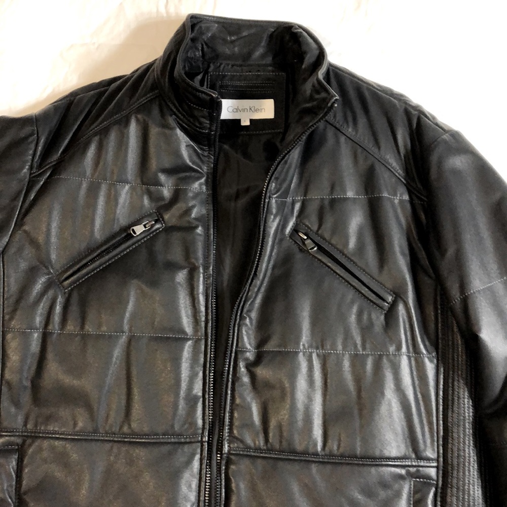 Calvin Klein Leather Jacket - Picture 2 of 15